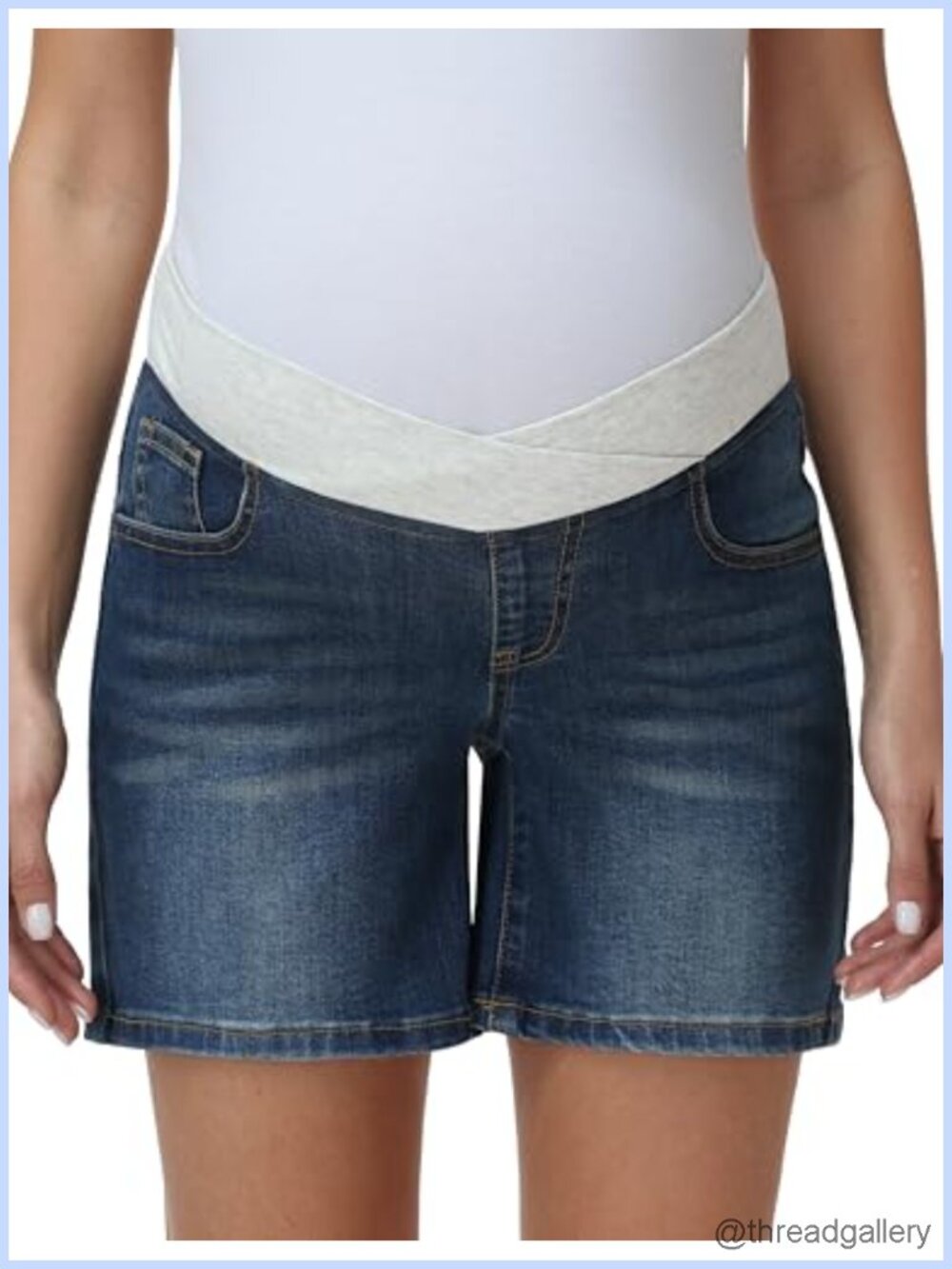 Maternity Jean Shorts Under Belly Low Rise Denim Pregnancy